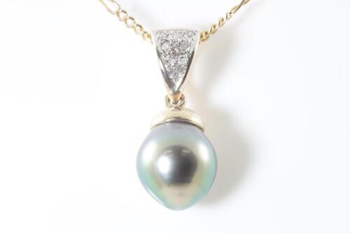 Tahitian Pearl and Diamond Pendant