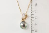 Tahitian Pearl and Diamond Pendant - 3