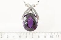 74.54ct Amethyst and Diamond Pendant - 2