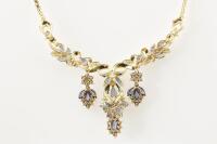 Sapphire and Diamond Necklace - 4