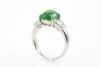 3.43ct Jade and Diamond Ring - 5