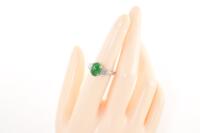 3.43ct Jade and Diamond Ring - 6