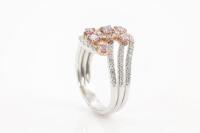 0.64ct Pink and White Diamond Ring GIA - 6
