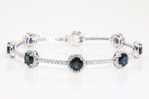 9.70ct Sapphire and Diamond Bracelet