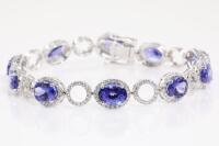 17.69ct Tanzanite and Diamond Bracelet