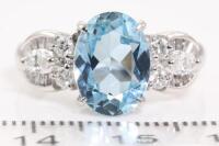 Aquamarine and Diamond Ring - 2