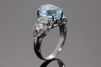 Aquamarine and Diamond Ring - 5