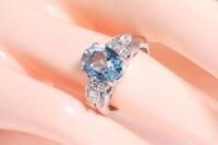 Aquamarine and Diamond Ring - 6