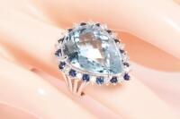 Topaz, Sapphire and Diamond Ring - 6