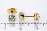 0.93ct Round Diamond Stud Earrings GIA SI1 - 4