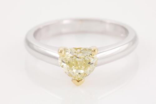 1.01ct Fancy Yellow Diamond Ring SI2 GIA