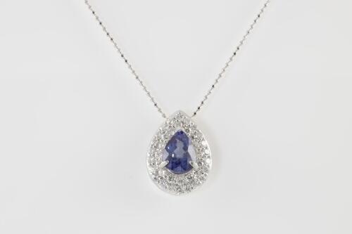 2.33ct Sapphire and Diamond Pendant