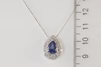 2.33ct Sapphire and Diamond Pendant - 2