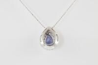 2.33ct Sapphire and Diamond Pendant - 3