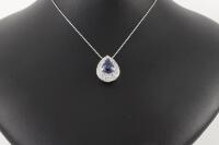 2.33ct Sapphire and Diamond Pendant - 4