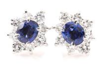 0.60ct Sapphire and Diamond Earrings