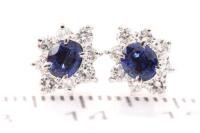 0.60ct Sapphire and Diamond Earrings - 2