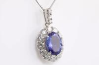 2.25ct Tanzanite and Diamond Pendant - 3