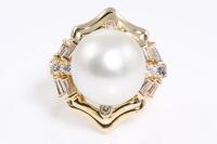 South Sea Pearl and Diamond Ring