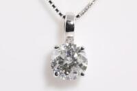 1.06ct Diamond Solitaire Pendant GSL I P2