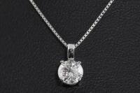 1.06ct Diamond Solitaire Pendant GSL I P2 - 7