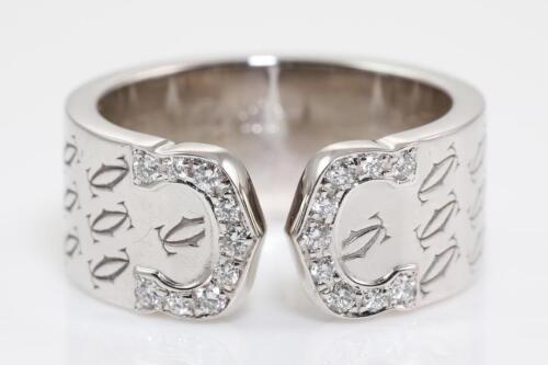 Cartier Double C Diamond Ring
