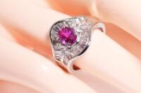 1.77ct Pink Sapphire and Diamond Ring - 6