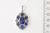 Sapphire and Diamond Pendant - 4