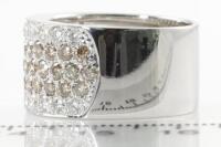 Champagne and White Diamond Dress Ring - 3