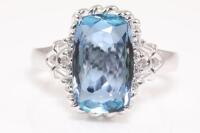3.60ct Aquamarine and Diamond Ring