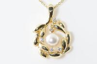 Pearl and Diamond Pendant