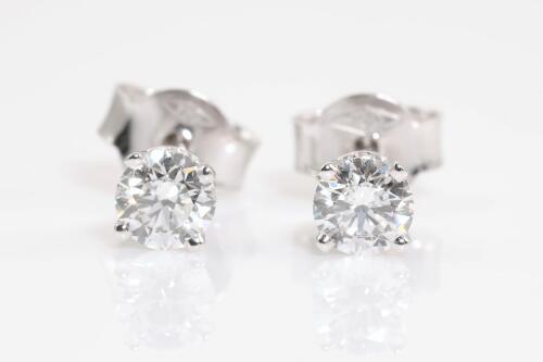 0.64ct Diamond Stud Earrings GIA D VS1