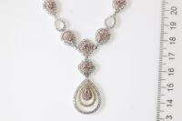 Pink & White Diamond Necklace - 4