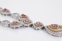Pink & White Diamond Necklace - 9