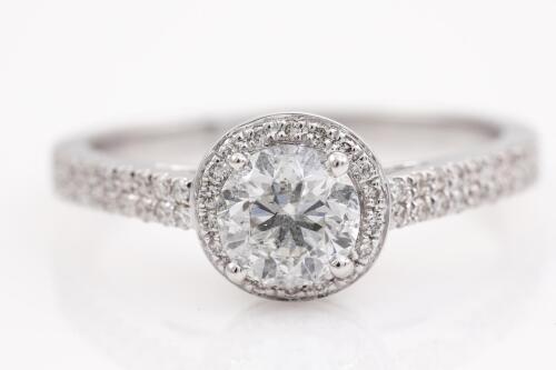 1.04ct Diamond Halo Ring