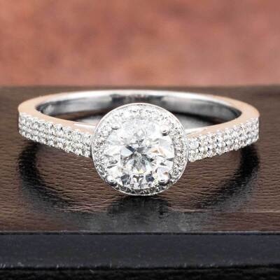 0.80ct Diamond Solitaire Ring GSL - 7
