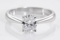 1.01ct Oval Diamond Ring GIA D SI2