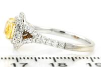 0.96ct Fancy Yellow Diamond Ring GIA SI2 - 4