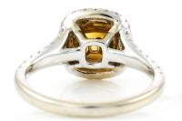 0.96ct Fancy Yellow Diamond Ring GIA SI2 - 5