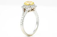 0.96ct Fancy Yellow Diamond Ring GIA SI2 - 6