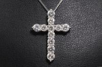 2.00ct Diamond Cross Pendant - 5