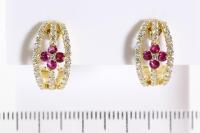 Ruby and Diamond Earrings - 2