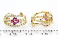 Ruby and Diamond Earrings - 5