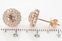 Morganite and Diamond Earrings - 3