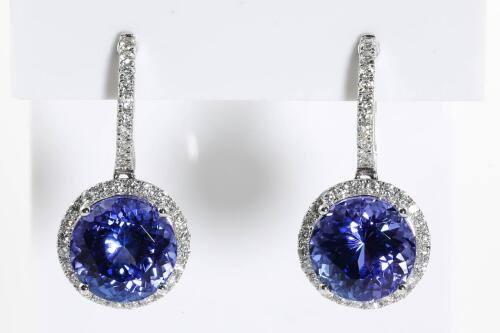 Tanzanite and Diamond Earrings