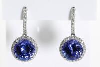 Tanzanite and Diamond Earrings