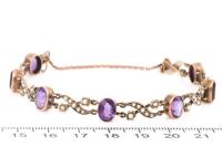Antique Amethyst and Seed Pearl Bracelet - 2