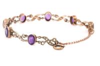 Antique Amethyst and Seed Pearl Bracelet - 3