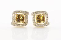 Citrine and Diamond Earrings