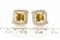 Citrine and Diamond Earrings - 2